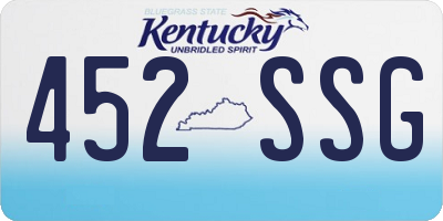 KY license plate 452SSG