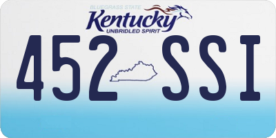 KY license plate 452SSI