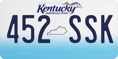 KY license plate 452SSK