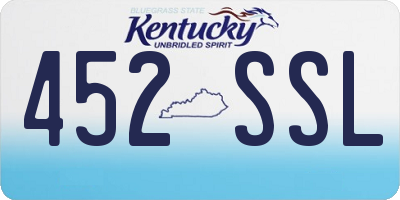 KY license plate 452SSL