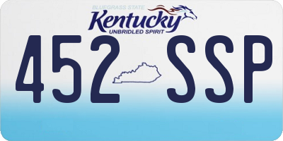 KY license plate 452SSP