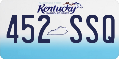 KY license plate 452SSQ