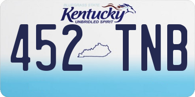 KY license plate 452TNB