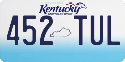 KY license plate 452TUL