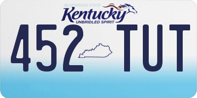 KY license plate 452TUT