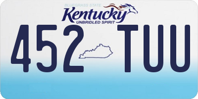 KY license plate 452TUU