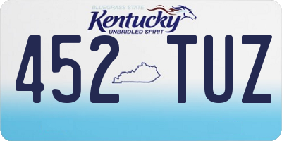 KY license plate 452TUZ