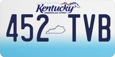 KY license plate 452TVB