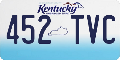 KY license plate 452TVC