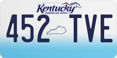 KY license plate 452TVE