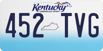 KY license plate 452TVG
