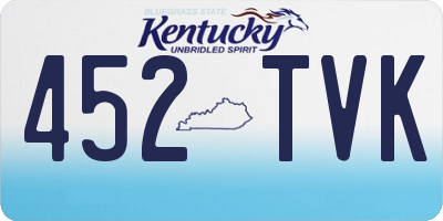 KY license plate 452TVK