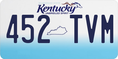 KY license plate 452TVM