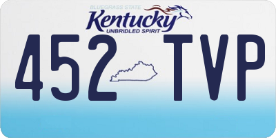 KY license plate 452TVP