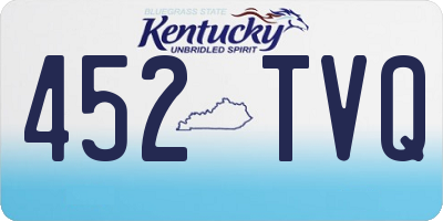 KY license plate 452TVQ