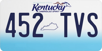 KY license plate 452TVS