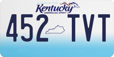 KY license plate 452TVT