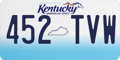 KY license plate 452TVW