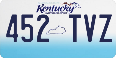 KY license plate 452TVZ