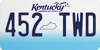KY license plate 452TWD