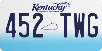 KY license plate 452TWG