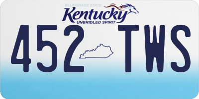 KY license plate 452TWS