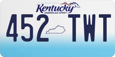 KY license plate 452TWT