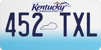 KY license plate 452TXL