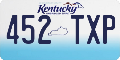 KY license plate 452TXP