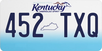 KY license plate 452TXQ