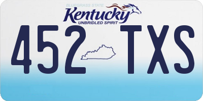 KY license plate 452TXS