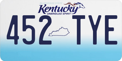 KY license plate 452TYE