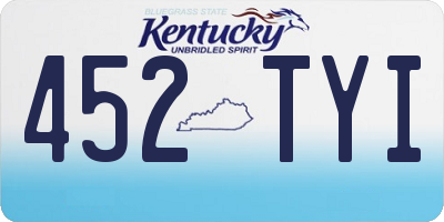 KY license plate 452TYI
