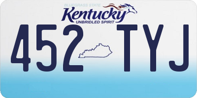 KY license plate 452TYJ