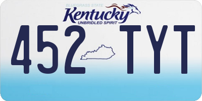 KY license plate 452TYT