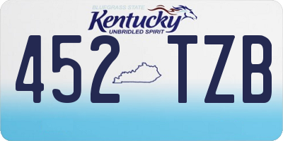 KY license plate 452TZB