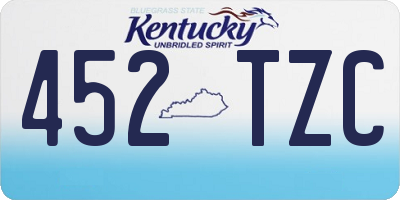 KY license plate 452TZC