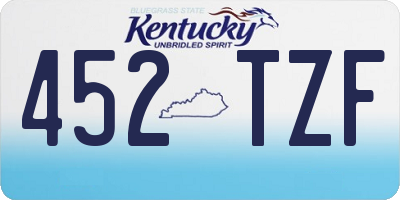 KY license plate 452TZF