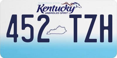 KY license plate 452TZH