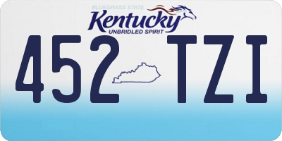 KY license plate 452TZI