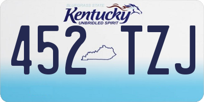 KY license plate 452TZJ