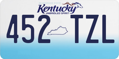 KY license plate 452TZL