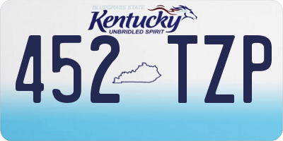 KY license plate 452TZP