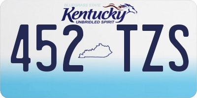 KY license plate 452TZS