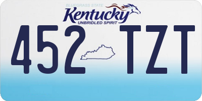 KY license plate 452TZT