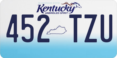 KY license plate 452TZU