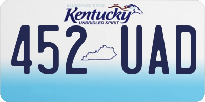 KY license plate 452UAD
