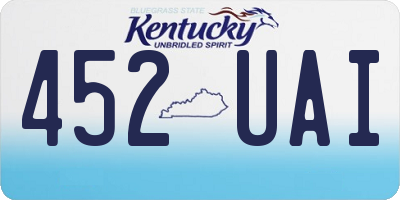 KY license plate 452UAI
