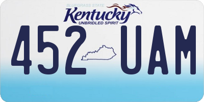 KY license plate 452UAM