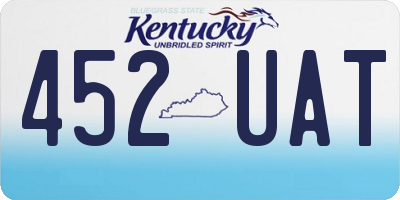 KY license plate 452UAT